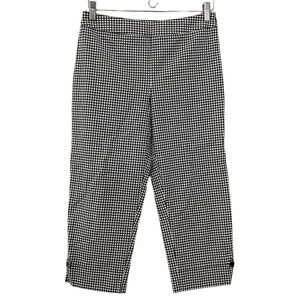 Anne Taylor Loft Petite Stretch Gingham Capri Pants  CL21
